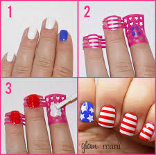 The main principle of the manicure easy american flag nails is the development of creative thinking of the designer. Stars And Stripes Nail Art Tutorial Glam My Mani