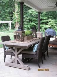 Fancy X Farmhouse Table My Version Patio Table Decor Pool Patio Furniture Farmhouse Table