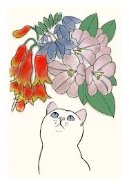 Check spelling or type a new query. Matouenpeluche White Cat And Flowers