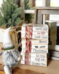Christmas Decor Stamped Books Christmas Decorations Tiered Tray Decor Farmhouse Decor Book Tieredtra Book Stamp Christmas Signs Wood Christmas Books