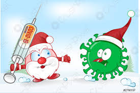 How the covid vaccine can save your life. Weihnachtsmann Maskottchen Kampf Gegen Coronavirus Covid 19 Cartoon Auf Weihnachtshintergrund Stock Vektorgrafi Crushpixel