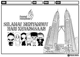 Lukisan hari merdeka sayangi malaysiaku cikimm com. Projekgrafik Lembaran Kerja Mewarna Poster Sempena Bulan Facebook
