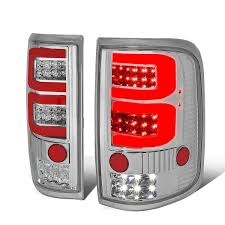 D Motoring 04 08 Ford F 150 Lobo Tail Lights Full Led Red 3d Tube Bar Clear Lens Plug N Play Pair Tail Light Bar Led Ford F150