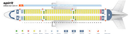 Seat Map Airbus A321 200 Spirit Airlines Best Seats In The