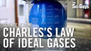 Boyle's law and charles' law may be combined into one equation that is referred to as the ideal gas law. The Sci Guys Charles S Law Of Ideal Gases Video Chemistry Ck 12 Foundation