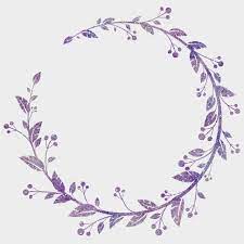 Hand Painted Wreath Watercolor Transparent Floral Purple Wreath Flowers Frame Watercolor Clipart Floral Border Floral Frame Png And Vector With Transparent B Logo Joyeria Guirnaldas Florales Tatuaje Muneca Pulsera