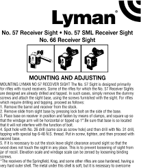 No 57 Receiver Sight No 57 Sml Receiver Sight No 66