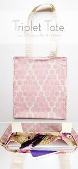 The Triplet Tote Bag Free Sewing Pattern Tutorial Sew Modern Bags Sewing Bag Sewing Basics Sewing For Beginners