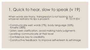 I was not quick to listen, i was not slow to speak and i was not slow to anger. The Life Giving Word 1 Oct 2016 Cecil Ang Ppt Download
