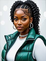 Ultra realistic oil painting of plus sized woman