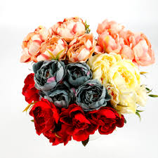 Roses, callas, tulips, lavender, anemones, lily of the valley. 1 Bouquet Artificial Silk Flower Bouquet European Pretty Mini Peony Flores Bride Home Wedding Decoration Cheap Fake Flowers Buy At The Price Of 1 83 In Aliexpress Com Imall Com
