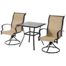 3 Piece Patio Garden Bistro Set Pool Furniture Square Table Swivel Armchair Kit 218 19end Outdoor Patio Furniture Sets Outdoor Patio Chairs Outdoor Patio Set