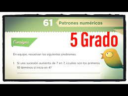 Catálogo de libros de educación básica. Desafio 61 Quinto Grado Patrones Numericos Pagina 117 Del Libro De Matematicas De 5 Grado Youtube