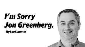 My Apology To Jon Greenberg From The Athletic.