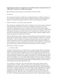 Find out how teaching phonics prevents failure in reading, writing and spelling. Pdf Examining The Evidence On The Effectiveness Of Synthetic Phonics Teaching The Ehri Et Al 2001 And C Torgerson Et Al 2006 Meta Analyses