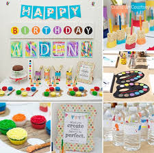 Unique Birthday Themes For Kids Easy Diy Kids Art Themed Birthday Party Birthday Party Crafts Art Themed Party Diy Kids Birthday Party