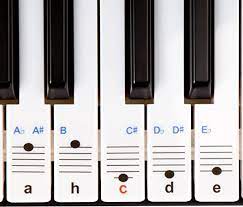 Noten lernen lektion 1 sehr einfach. Durchsichtige Ablosbare Keysies Aufkleber Fur Die Klavier Und Keyboardtastatur Mit Praktischer Anleitung Amazon De Musikinstrumente Dj Equipment