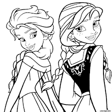 Coloriage Elsa Et Anna Reine Des Neiges Dessin La Reine Des Neiges à  imprimer