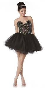 On Special Limited Stock Black Pixie Prom Dress Strapless Sweetheart Neck Poofy Skirt Strapless Prom Dresses Prom Dresses Prom Dresses Short