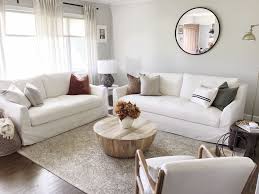 Luna Flax In Linen Collection With Long Skirt On Ikea Farlov Ikea Living Room Living Room Sofa Living Room White