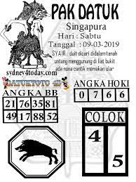 Kode Syair Togel Singapura Sabtu 09 Maret 2019 Sydney Singapura Buku