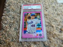 Jacob degrom 2014 first ever gold jacob degrom rookie card new york mets! Auction Prices Realized Baseball Cards 2015 Topps Chrome Jacob Degrom Pink Refractor