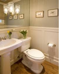 Combine with a stylish light fixture for better appearance. Small Bathroom With Beautiful Wood Floors And Crown Molding 88389 Design Ideas Pictures