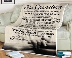 My Dear Grandson Blanket Personalized Name Blanket Grandpa - Etsy