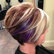 Blonde Hair With Purple Lowlights Jpg 700 700 Pixels Short Hair Color Short Hair Styles Thick Hair Styles