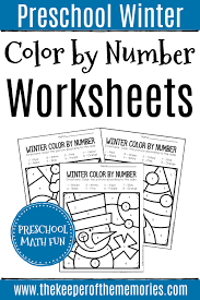 Our christmas coloring sheets are a brilliant free resource for teachers and parents to use in class or at home. Color By Number Winter Preschool Worksheets