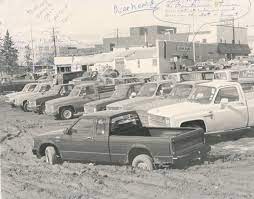 the downtown edwards car lot in rocky mountain house its a little muddy rocky mountain house mountain house rocky mountains