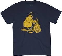 Snowman On Navy Blue T Shirt Navy Blue T Shirt Blue Tshirt Geek Shirts