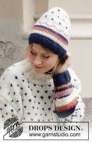Ladies' code women's short sleeve plaid or stripe button down shirt knit top. Winter Sunset Hat Drops 204 53 Free Knitting Patterns By Drops Design