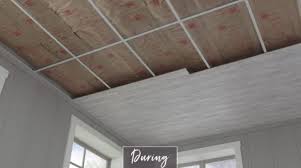 Not only the material is cheap but also the corrugated metal. Cover A Drop Ceiling Ceilings Armstrong Residential