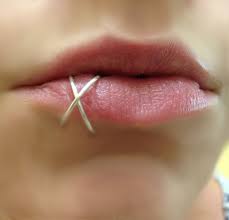 Criss Cross Lip Ring Double Lip Ring Twisted Lip Ring Etsy Different Lip Piercings Lip Piercing Ring Lip Piercing