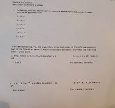 Free precalculus worksheets created with infinite precalculus. Solved Pein Honors Precalculus Worksheet On Finding Z Sco Chegg Com