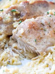 Remove from oven and let rest 5 minutes. Baked Pork Chops Rice Tornadough Alli