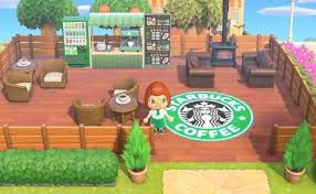 Lisa O Leary Starbucks Inspired Beach Side Cafe In 2020 Animal Crossing Cafe Animal Crossing Space Animals