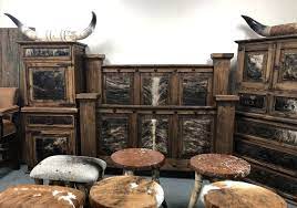 Create a beautiful new look with some of our amazing furnishings. Custom Made Rustic Cowhide Bedroom Set 6 Piece Queen Dallas Denton Fort Worth