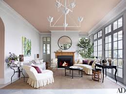 Jeffrey Bilhuber Gives This Seattle Home A Stylish Makeover Home Pink Ceiling Painted Ceiling