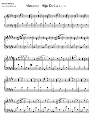 ☆ Mecano-Hijo De La Luna Sheet Music pdf, - Free Score Download ☆