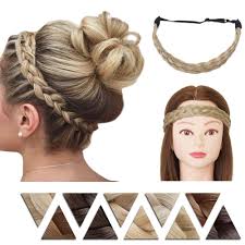 Then simply fold the plat over your head! Amazon Com Braided Headband Hair Chunky Braided Headband Plaited Hair Band Wide Plaited Braids Elastic Stretch Braid Hairband Synthetic Hairpiece For Girls And Women Large Five Strands Braided 26 613 Beauty