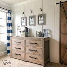 Because my work bench was so tall already, i grabbed a ladder for this part to help me reach. Diy Modern Farmhouse 6 Drawer Dresser Shanty 2 Chic