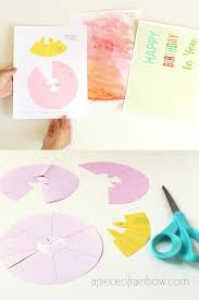One of the best things about card making is that this is a very flexible craft. Make A Birthday Card With Pop Up Watercolor Flower Free Designs A Piece Of Rainbow