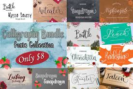 The type has low contrast characters and narrow proportion. Calligraphy Font Bundles 47411 Script Font Bundles Font Bundles Calligraphy Fonts Fonts