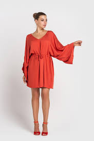 Orange Summer Mini Dresses For Women Kimono Boho Long Sleeve Wrap Dress Casual Viscose Mini Dresses Summer Long Sleeve Wrap Dress Long Sleeve Cocktail Dress