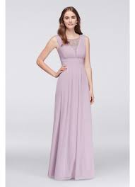 Beaded Inset Pleated Mesh Long Bridesmaid Dress With Images Davids Bridal Bridesmaid Dresses Long Bridesmaid Dress Dresses