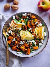 Salade D Hiver A La Patate Douce Et Pomme Clemfoodie Recette En 2020 Salade D Hiver Salade De Patate Salade