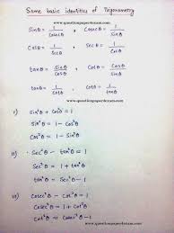 Ssc Exam Trigonometry Basic Concepts Math Methods Basic Math Trigonometry