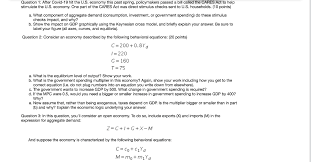 Cares act 2 framework finalized: Solved Question 1 After Covid 19 Hit The U S Economy Th Chegg Com
